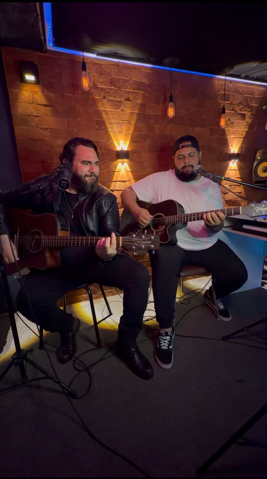 Bruno e David em estudio