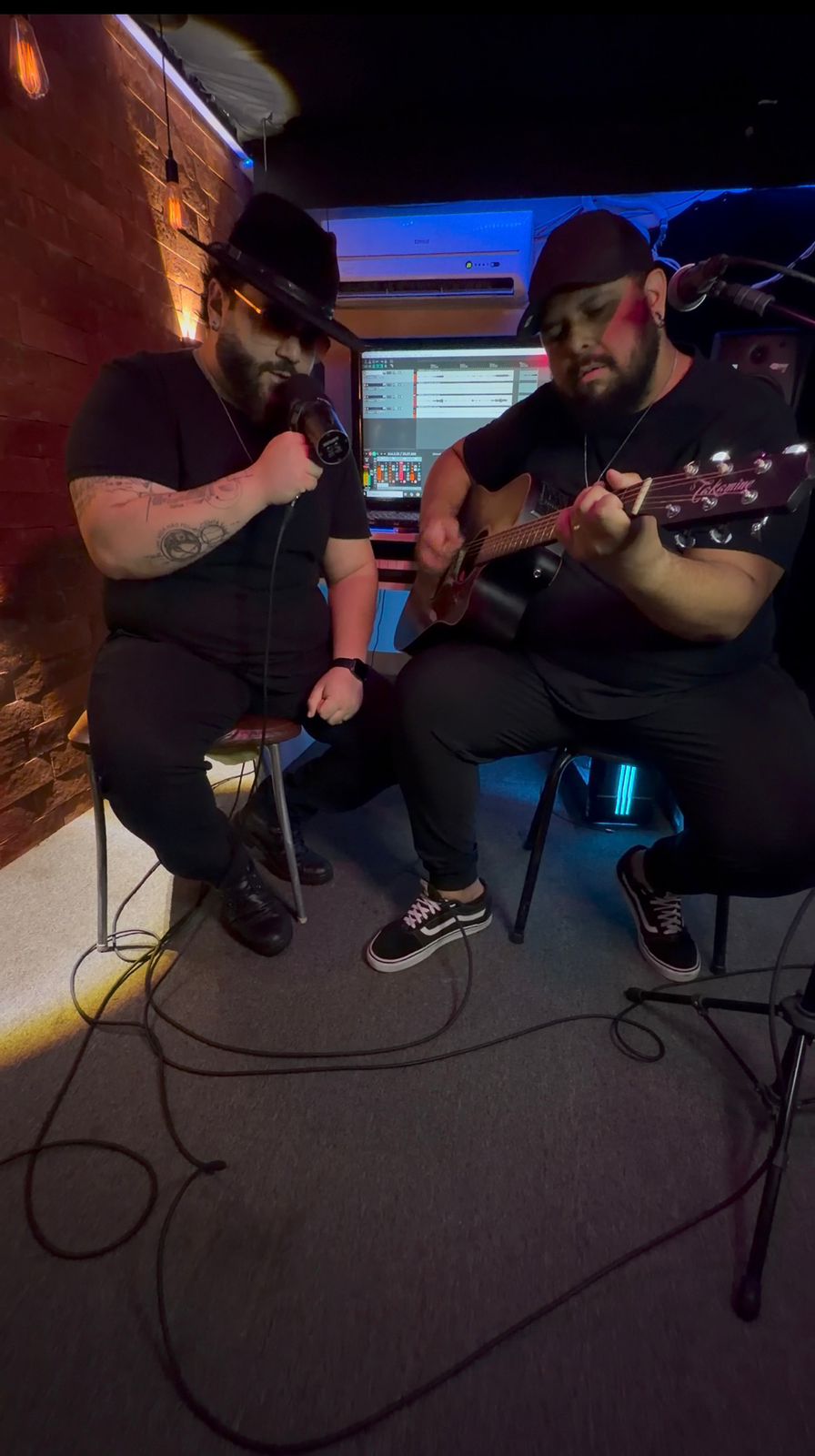 Bruno e David em gravacao